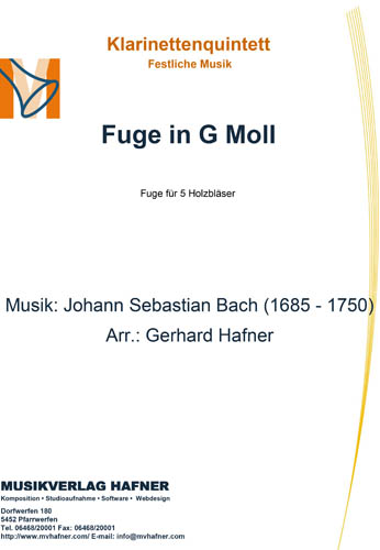 Fuge in G Moll - Klarinettenquintett - Festliche Musik 