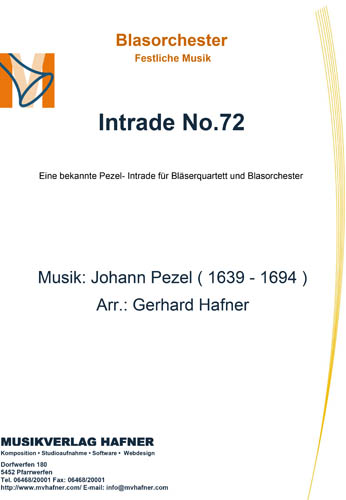 Intrade No.72 - Blasorchester - Festliche Musik 