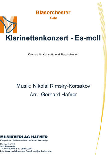 Klarinettenkonzert - Es-moll - Blasorchester - Solo Klarinette