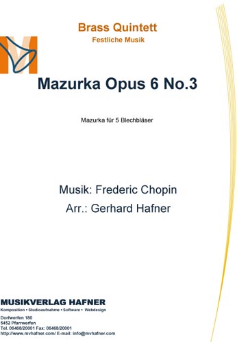 Mazurka Opus 6 No.3 - Brass Quintett - Festliche Musik 