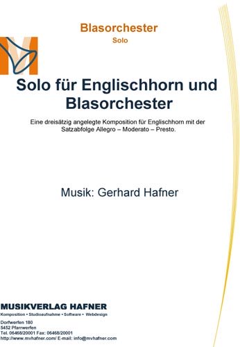 Solo für Englischhorn und Blasorchester - Blasorchester - Solo Englischhorn