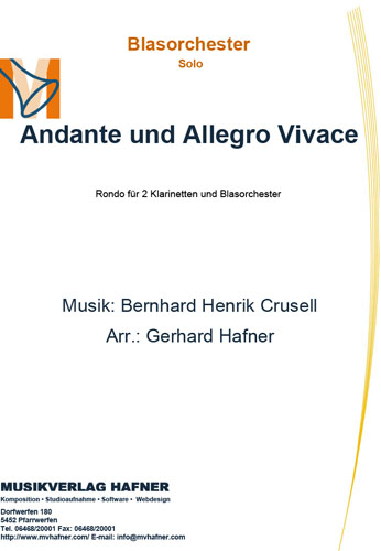 Andante und Allegro Vivace - Blasorchester - Solo Klarinette